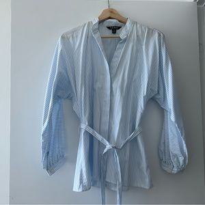 NWT Ralph Lauren peplum top poplin cotton size S